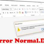 How To Fix Word Error Normal.dot &quot;word Cannot Save Or Create This File&quot; intended for Word Cannot Open This Document Template