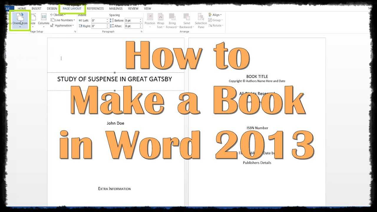 How To Make A Book In Word 2013 With Regard To How To Create A Book Template In Word