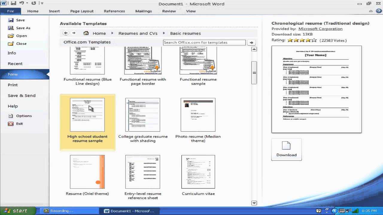 "how To Make A Resume With Microsoft Word 2010" Intended For Resume Templates Microsoft Word 2010
