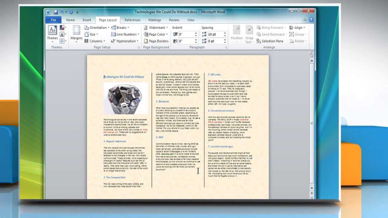 How To Make A Tri Fold Brochure In Microsoft® Word Within Booklet Template Microsoft Word 2007