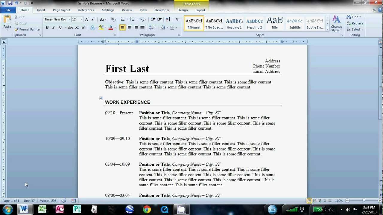 How To Make An Easy Resume In Microsoft Word Inside How To Find A Resume Template On Word