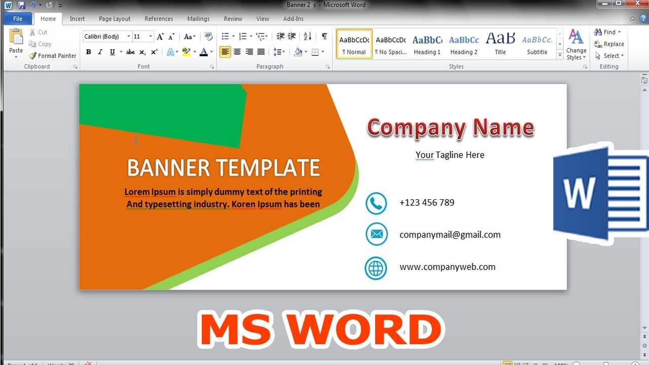 How To Make Banner Design Microsoft Word Template 2010 With Regard To Banner Template Word 2010