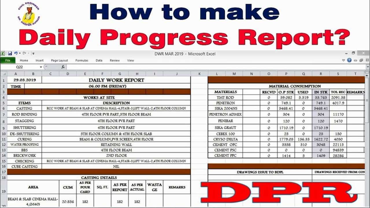 How To Make Daily Progress Report In Construction Site? With Construction Daily Progress Report Template