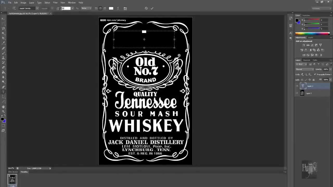 How To Make Jack Daniels Logo In Photoshop Quick & Easy Intended For Blank Jack Daniels Label Template