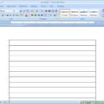 How To Make Lined Paper In Word 2007: 4 Steps (With Pictures) In Ruled Paper Template Word