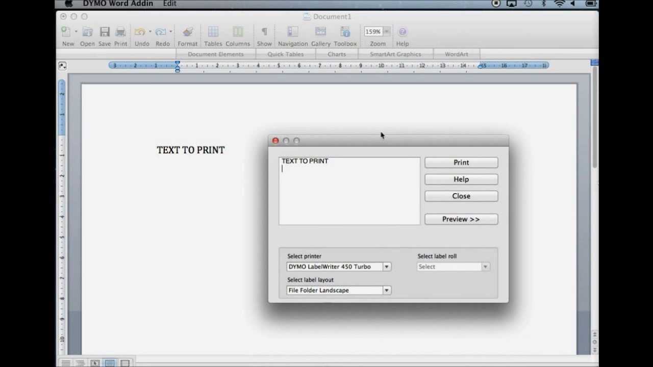 How To Print From Dymo Add Ins For Mac Word Regarding Dymo Label Templates For Word