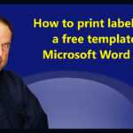 How To Print Labels From A Free Template In Microsoft Word 2013 In Microsoft Word Sticker Label Template