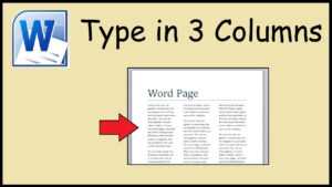 How To Type In 3 Columns Word throughout 3 Column Word Template
