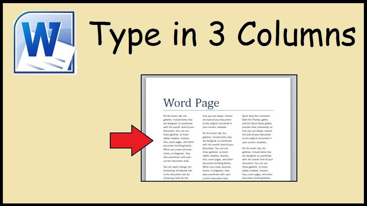 How To Type In 3 Columns Word Throughout 3 Column Word Template