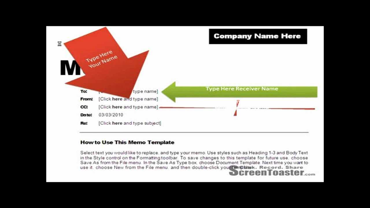 How To Use Memo Template In Word 2007 With Memo Template Word 2010