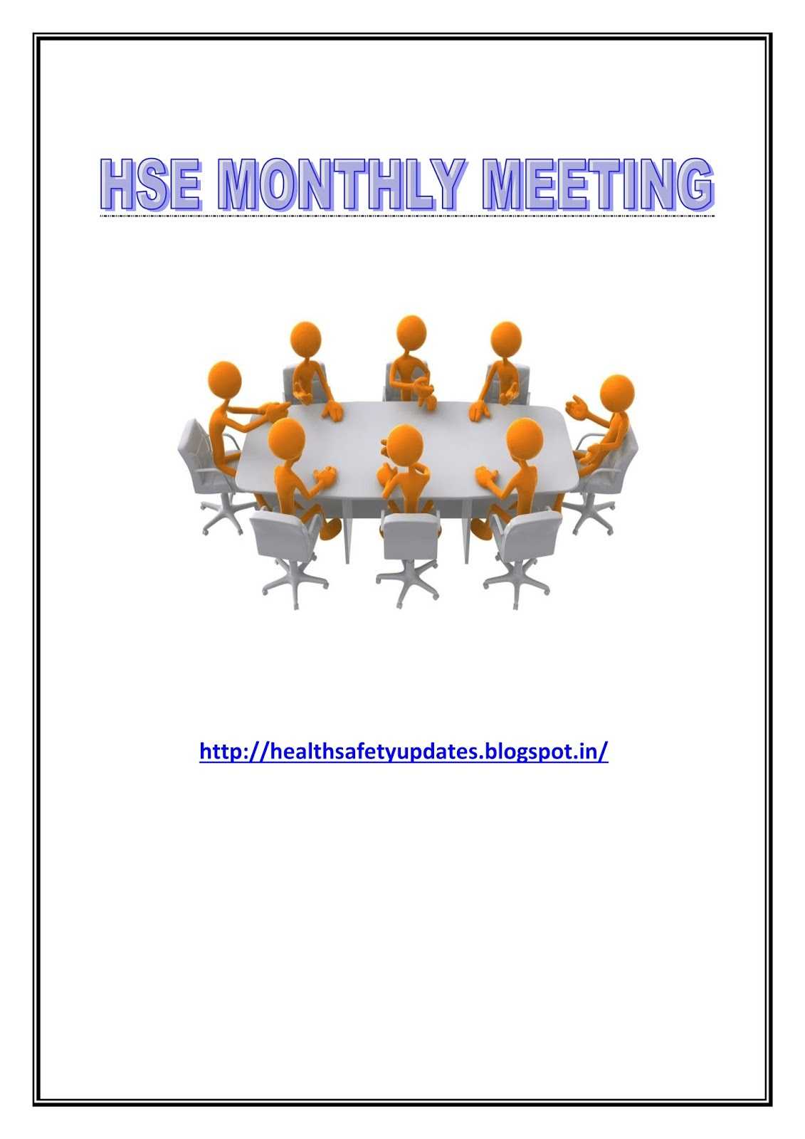 Hse Report Template ] – Hse Monthly Meeting Sample Format Regarding Hse Report Template