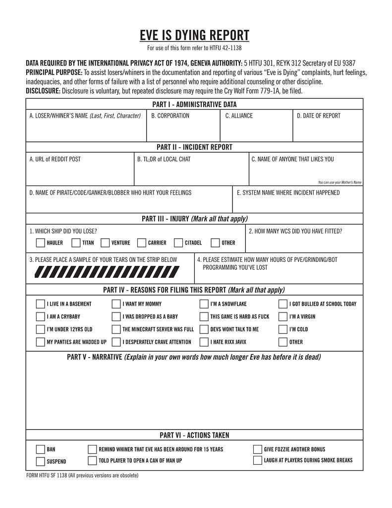 Id10T Form Printable That Are Lively | Mitchell Blog For Hurt Feelings Report Template