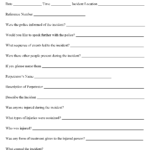 Incident Report Form Template | Editable Forms For Incident Report Form Template Word