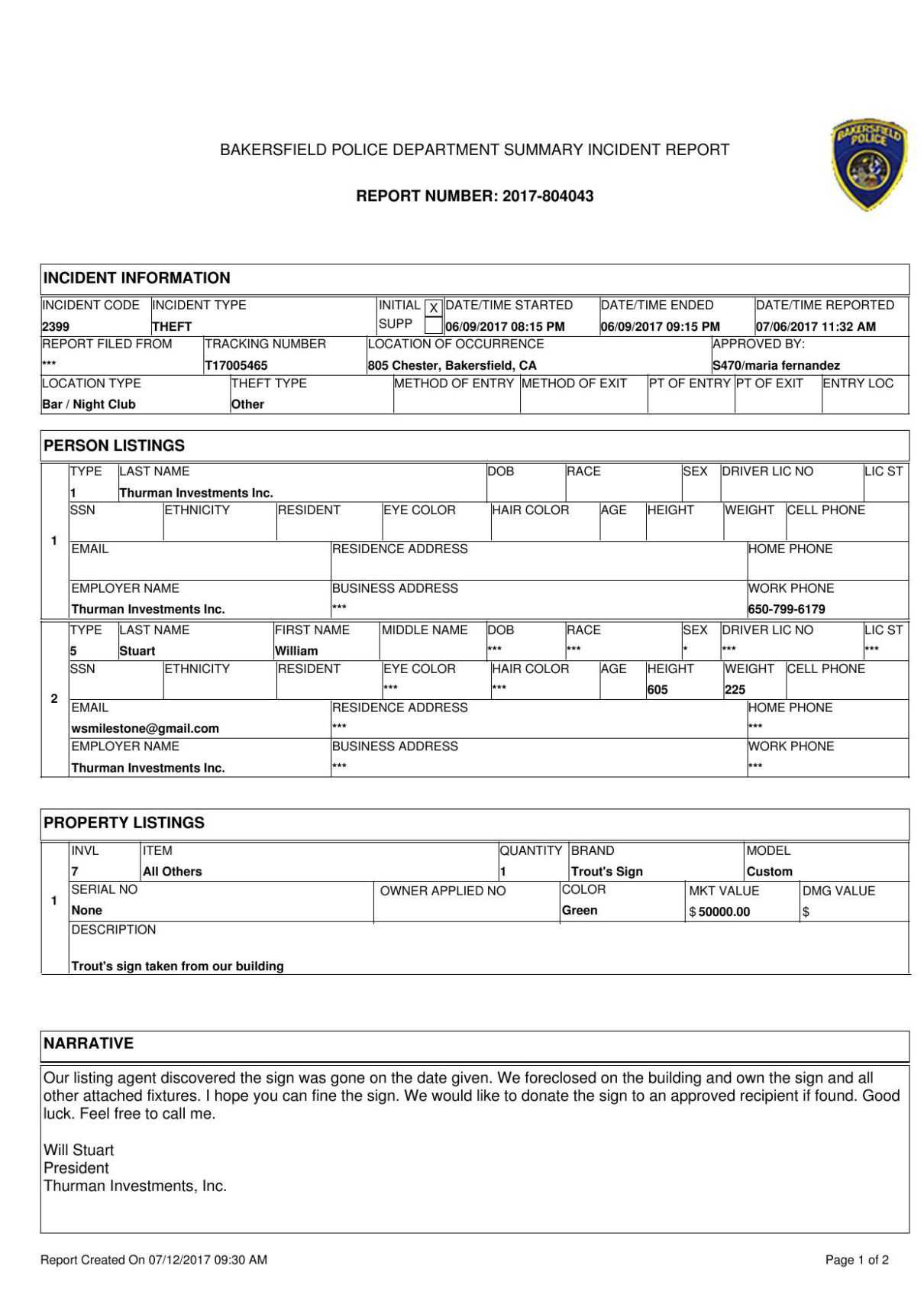 Incident Report Police – Falep.midnightpig.co With Police Incident Report Template