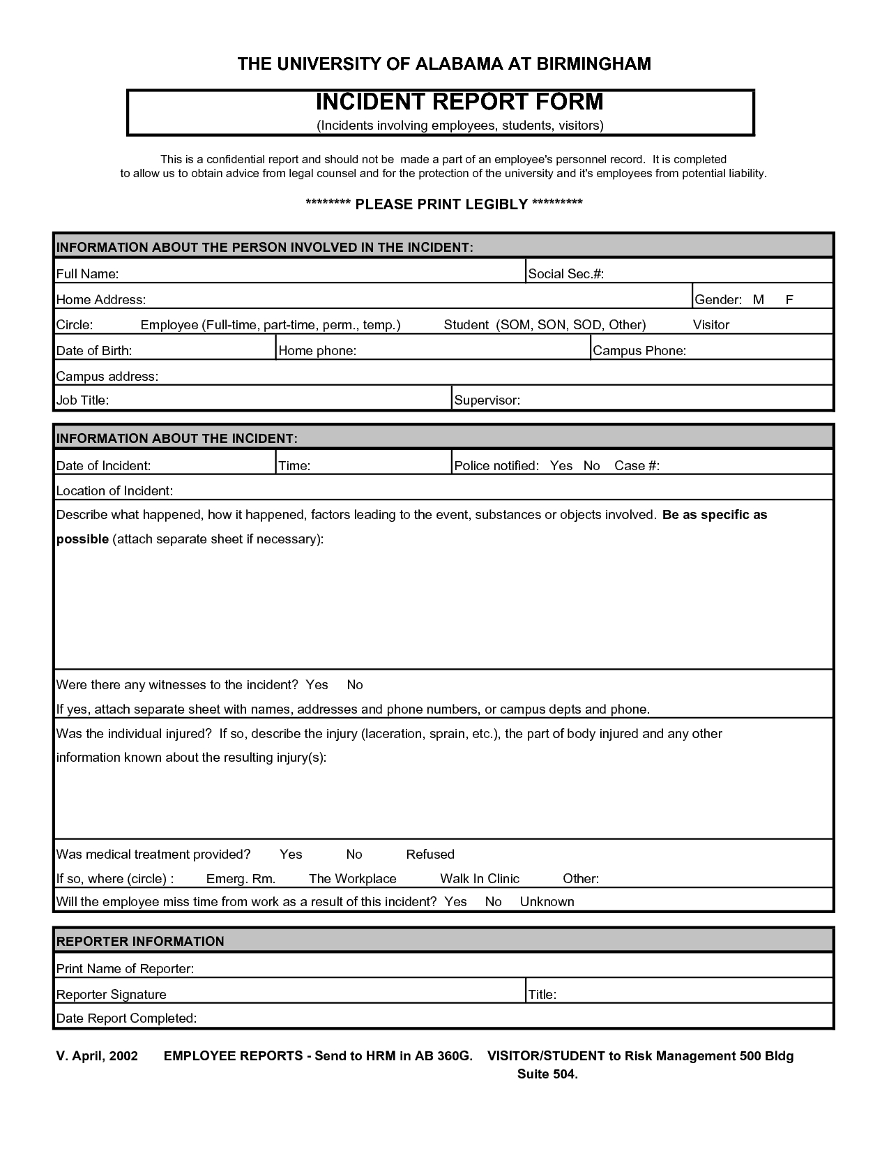 Incident Report Template Free Formats Excel Word – Falep For Ohs Incident Report Template Free