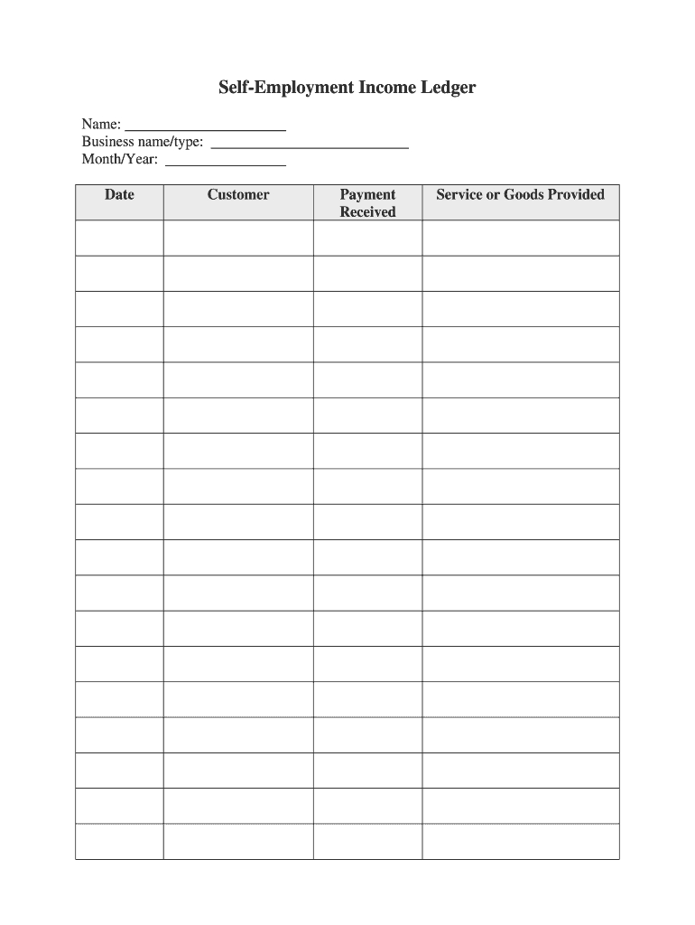 Income Ledger Template - Fill Online, Printable, Fillable With Blank Ledger Template