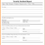 Information Technology Incident Report Template with regard to Incident Report Form Template Doc