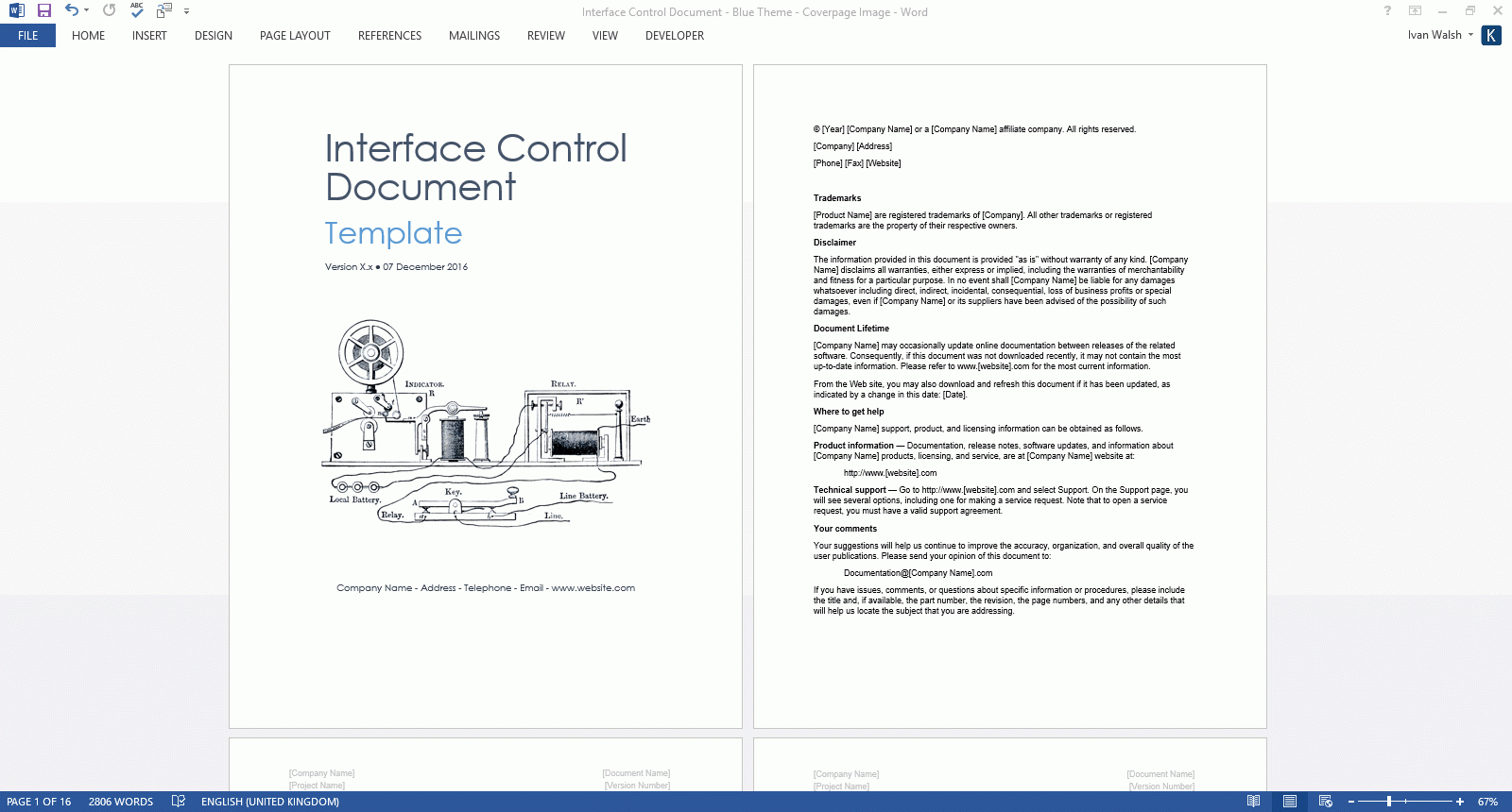 Interface Control Document Template (Ms Word) – Templates Within Product Requirements Document Template Word