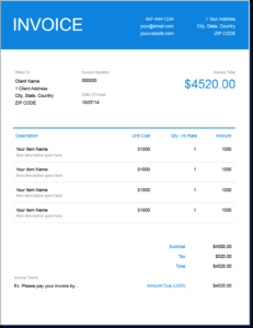 Invoice Template | Create And Send Free Invoices Instantly pertaining to Web Design Invoice Template Word