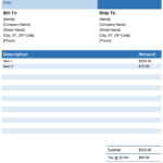 Invoice Template For Word - Free Simple Invoice with Microsoft Office Word Invoice Template