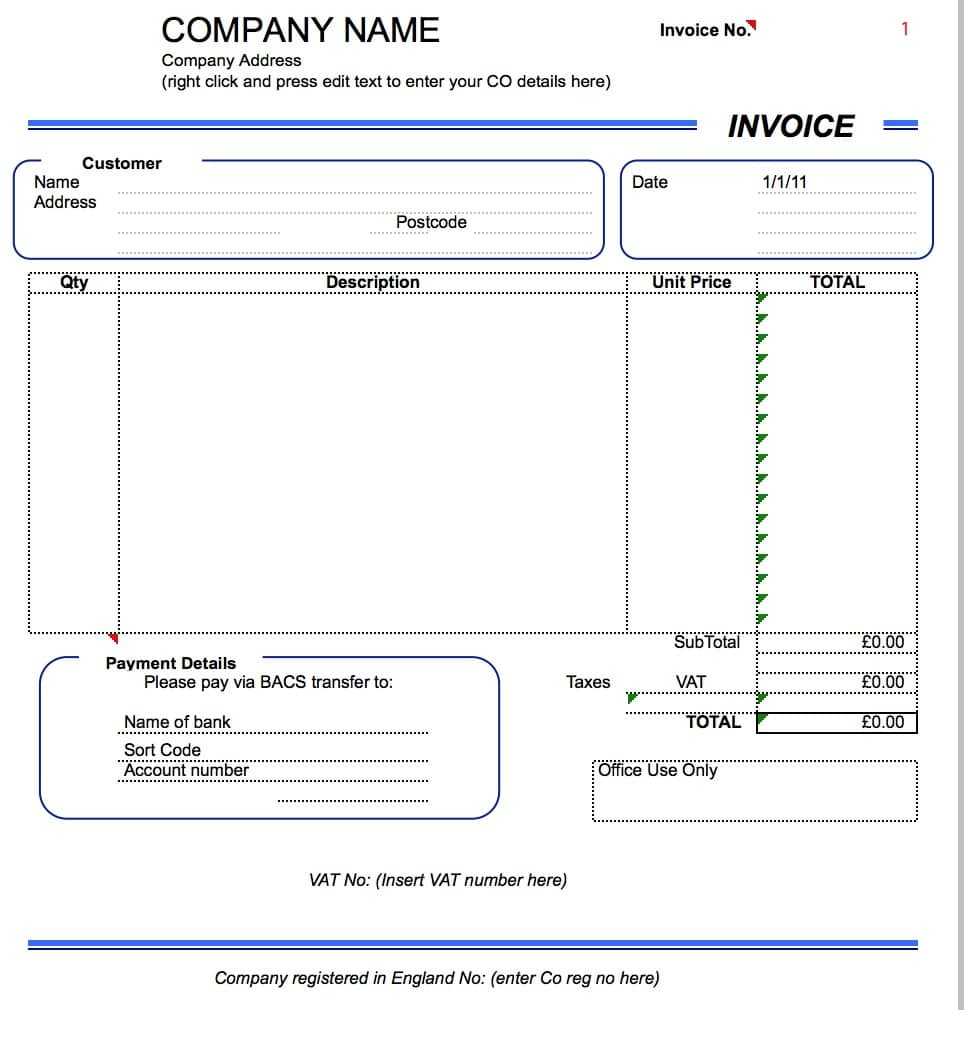 Invoice Templates For Microsoft Word Tax Invoice Template In Invoice Template Word 2010