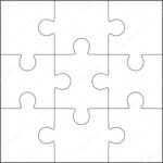Jigsaw Puzzle Blank Template 3X3 — Stock Vector © Binik1 For Blank Jigsaw Piece Template