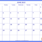 June 2019 Calendar – My Calendar Land Throughout Blank Calendar Template For Kids