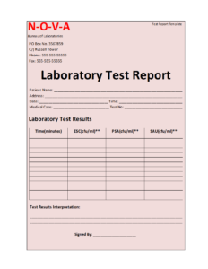 Laboratory Test Report Template throughout Test Result Report Template