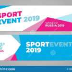 Layout Banner Template Design For Winter Sport Event 2019 Intended For Sports Banner Templates