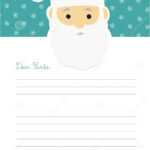 Letter Template To Santa Claus Stock Vector – Illustration In Blank Letter From Santa Template