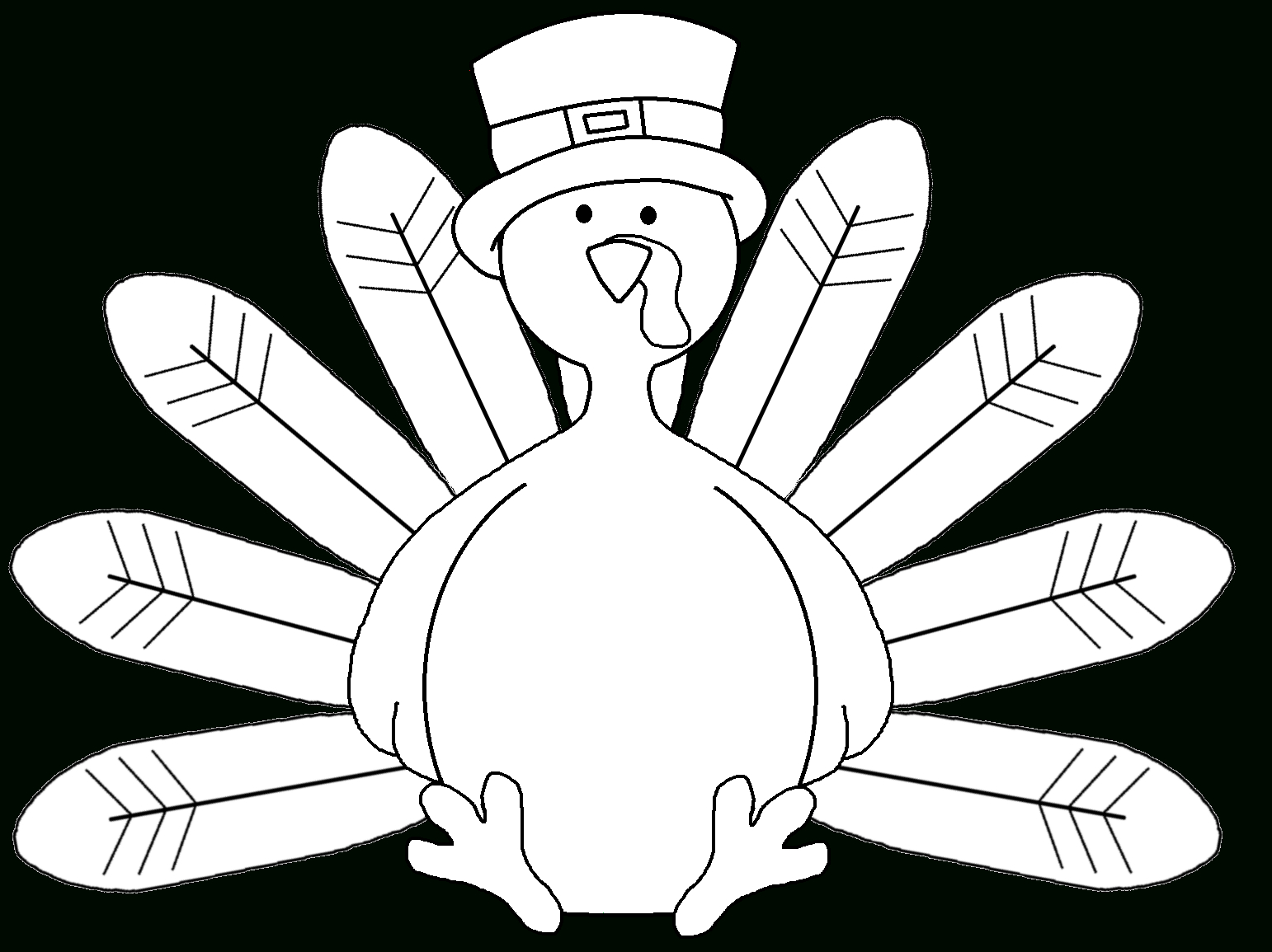 Library Of Black And White Turkey Printable Picture Library With Regard To Blank Turkey Template