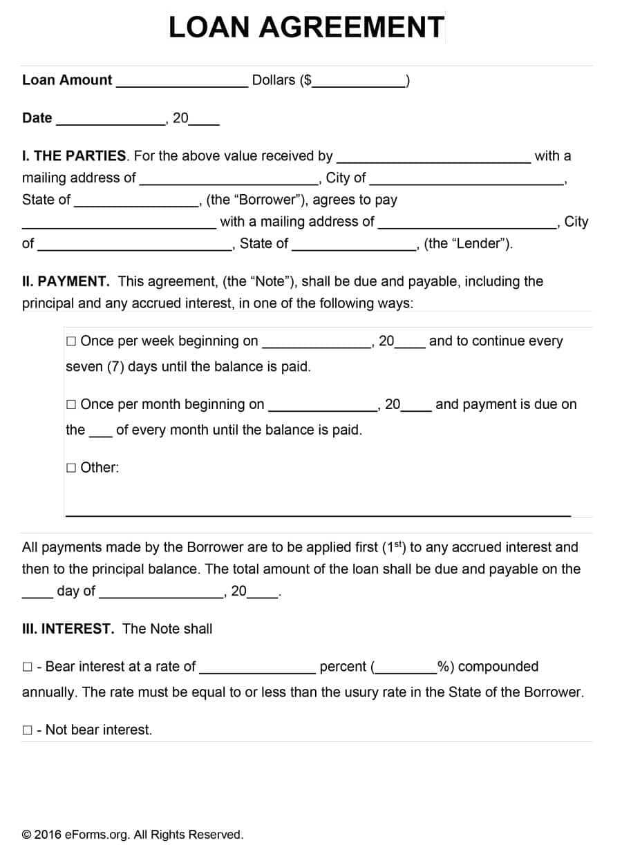Loan Form Template - Dalep.midnightpig.co Pertaining To Blank Loan Agreement Template
