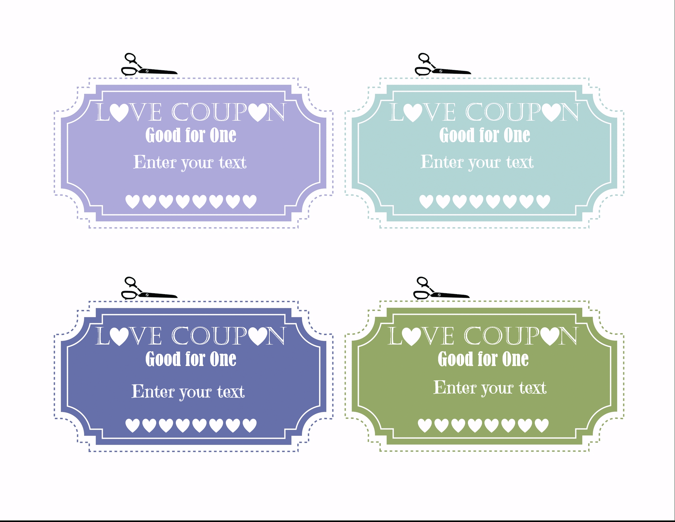 Love Coupons In Blank Coupon Template Printable