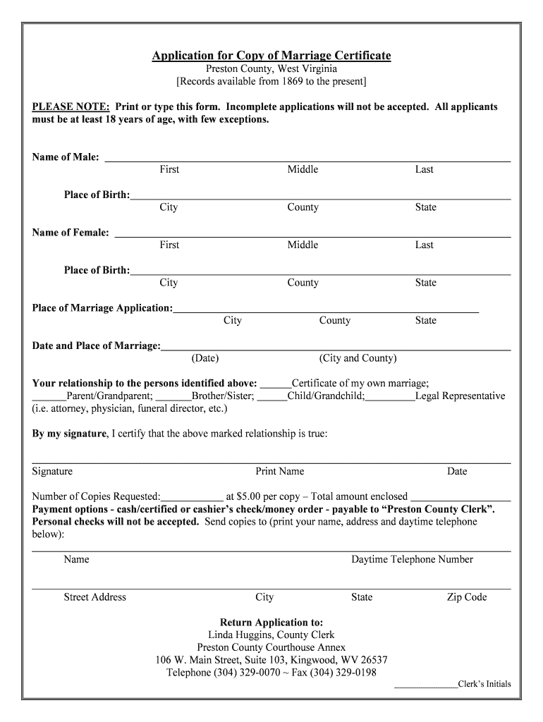 Marriage Application – Fill Out And Sign Printable Pdf Template | Signnow Within Blank Marriage Certificate Template