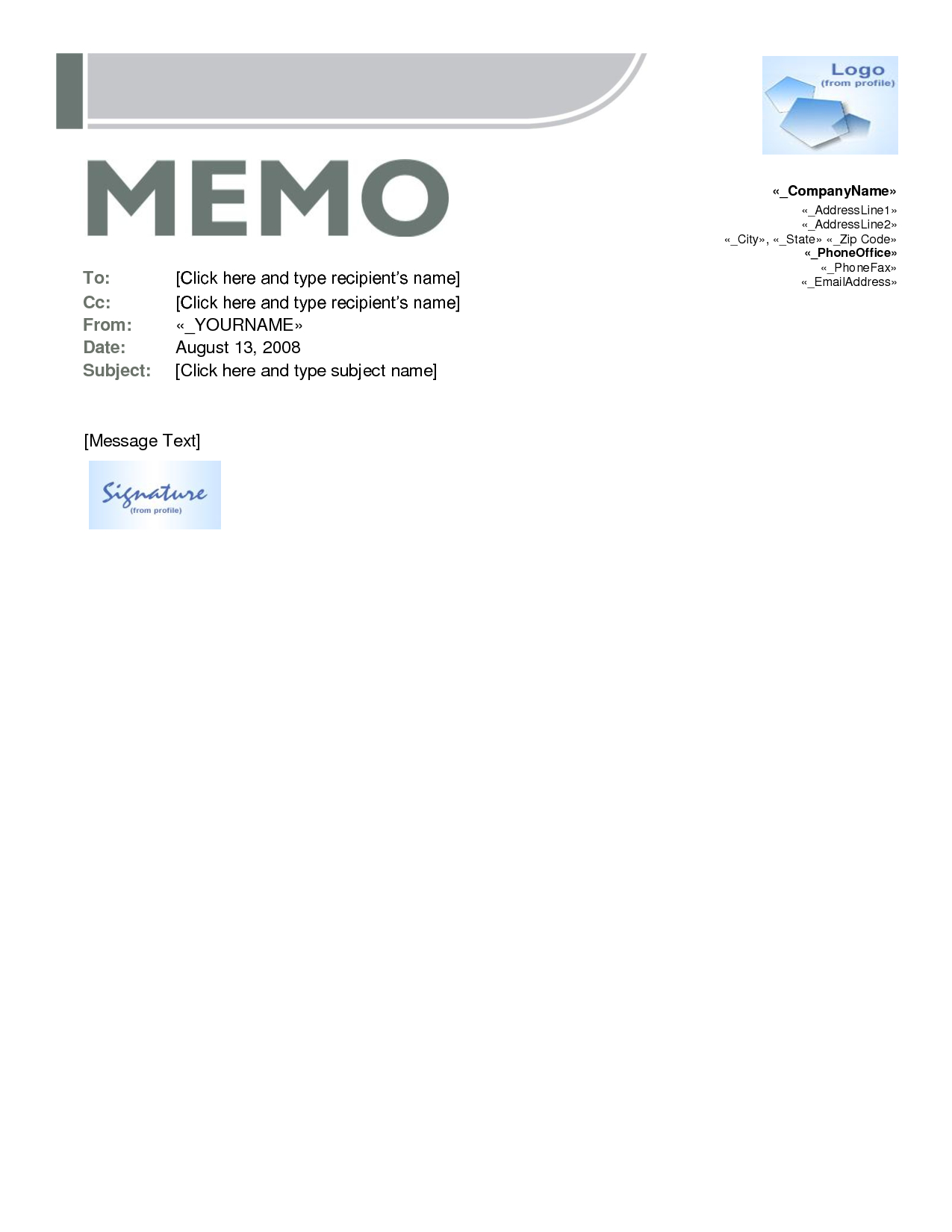 Memo Template Word | E Commercewordpress Pertaining To Memo Template Word 2010