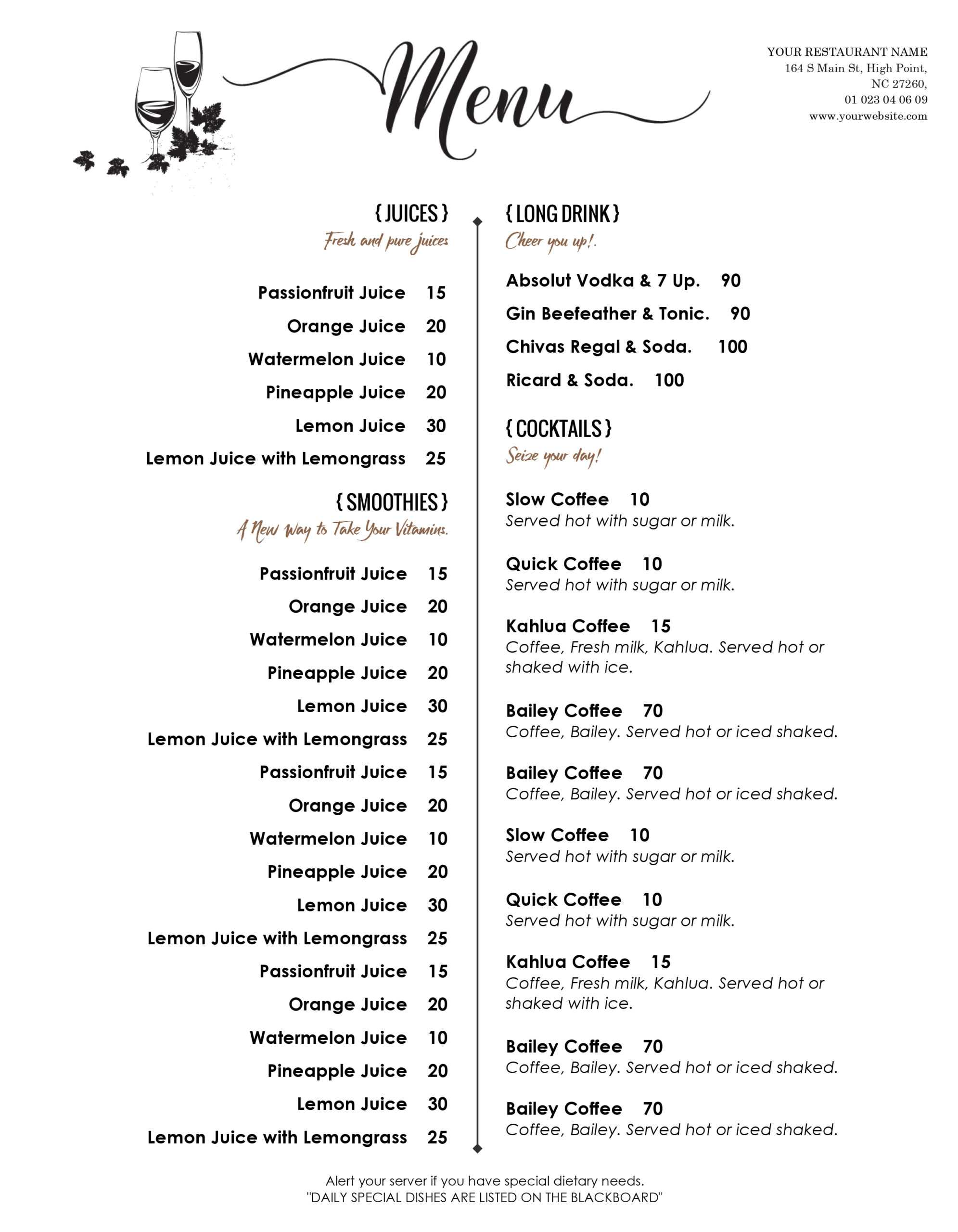 Menu – Id06 With Free Cafe Menu Templates For Word