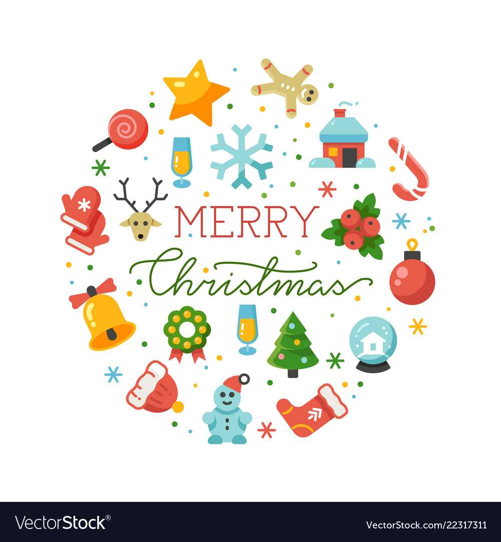 Merry Christmas Round Banner Template With With Merry Christmas Banner Template