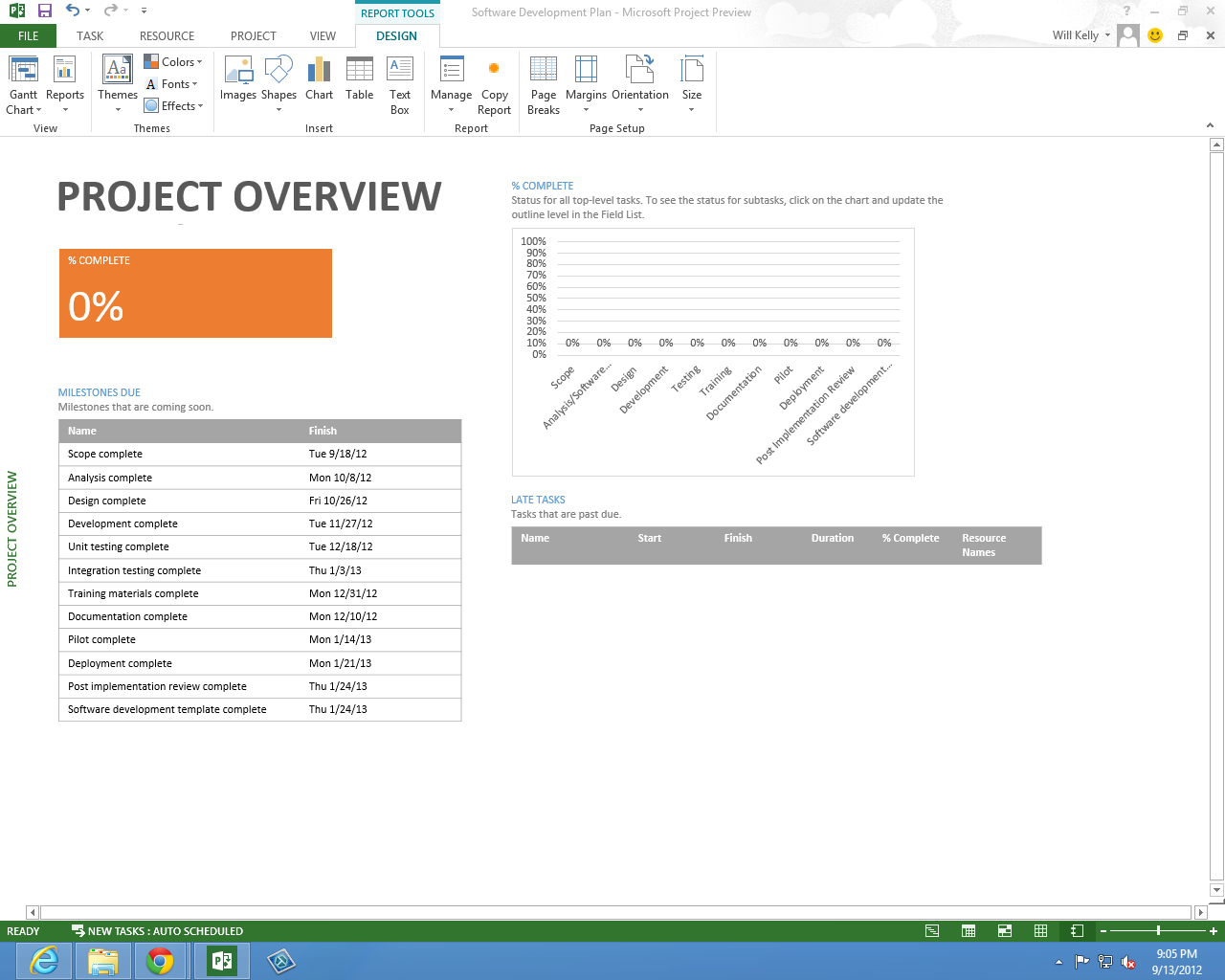 Microsoft Project Professional 2013 New Features Preview With Regard To Ms Project 2013 Report Templates
