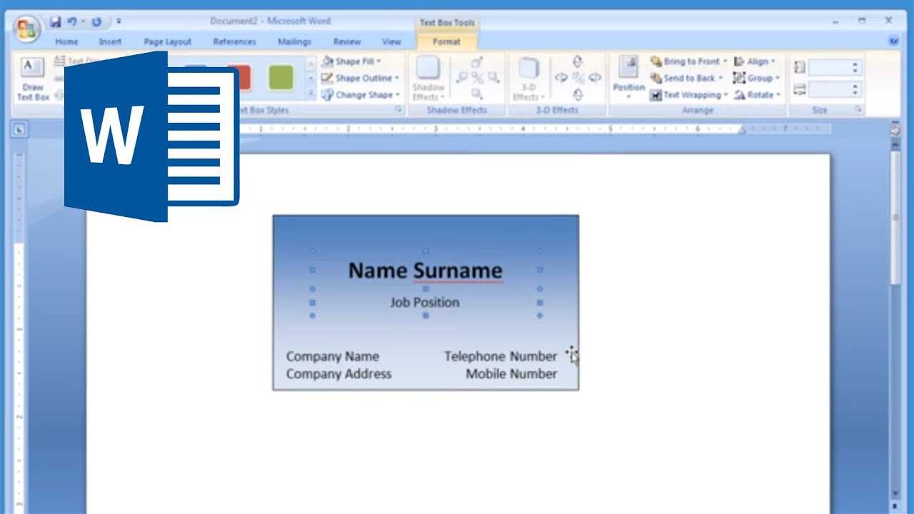 Microsoft Word – How To Make And Print Business Card 1/2 Pertaining To Plain Business Card Template Microsoft Word