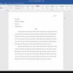 Microsoft Word: How To Set Up An Mla Format Essay (2017) In Mla Format Word Template