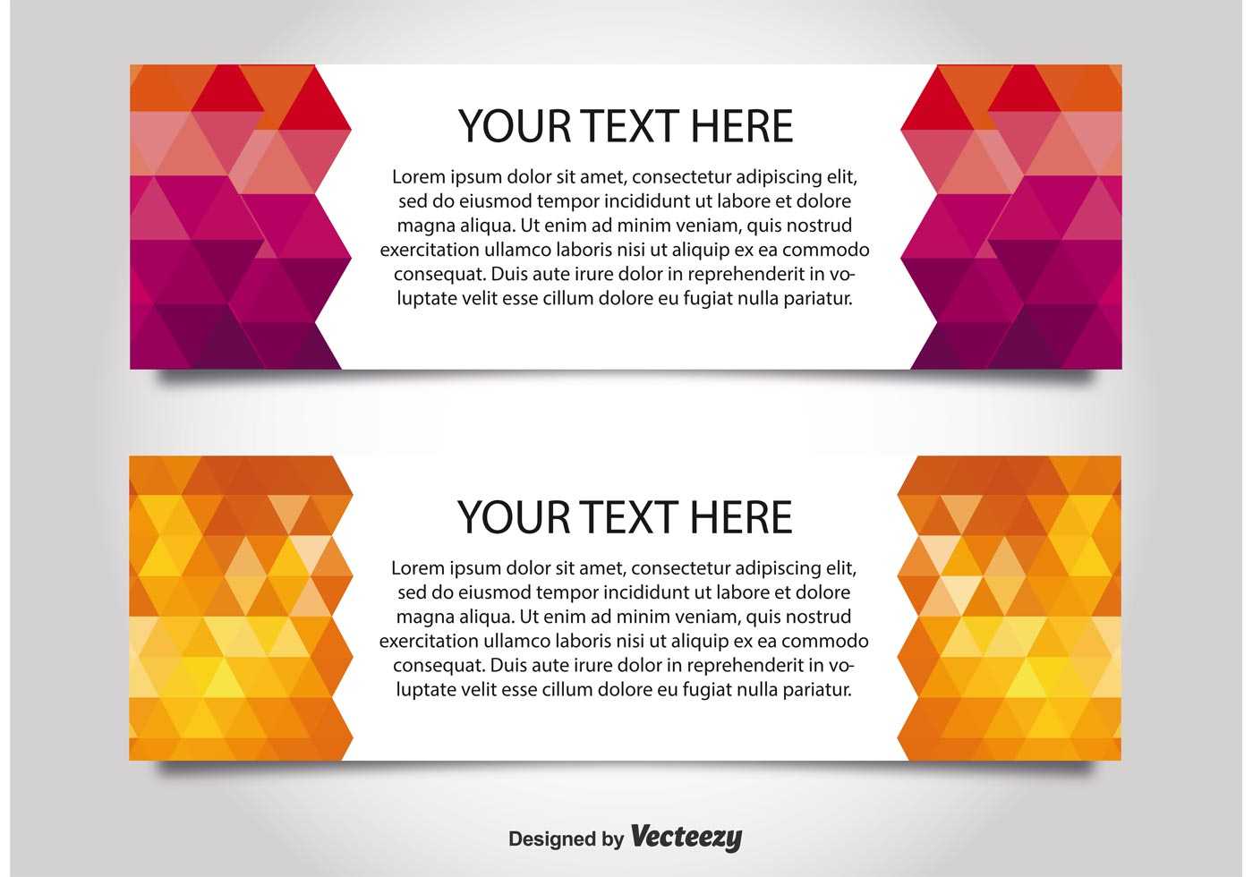 Modern Style Web Banner Templates – Download Free Vectors Within Website Banner Templates Free Download
