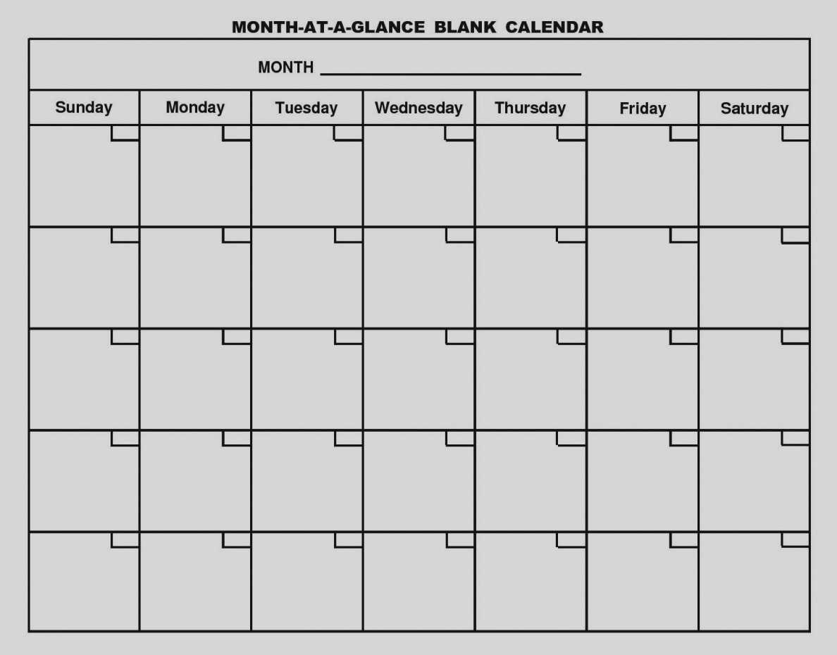 Month At A Glance Blank Calendar Template – Dalep.midnightpig.co Pertaining To Month At A Glance Blank Calendar Template