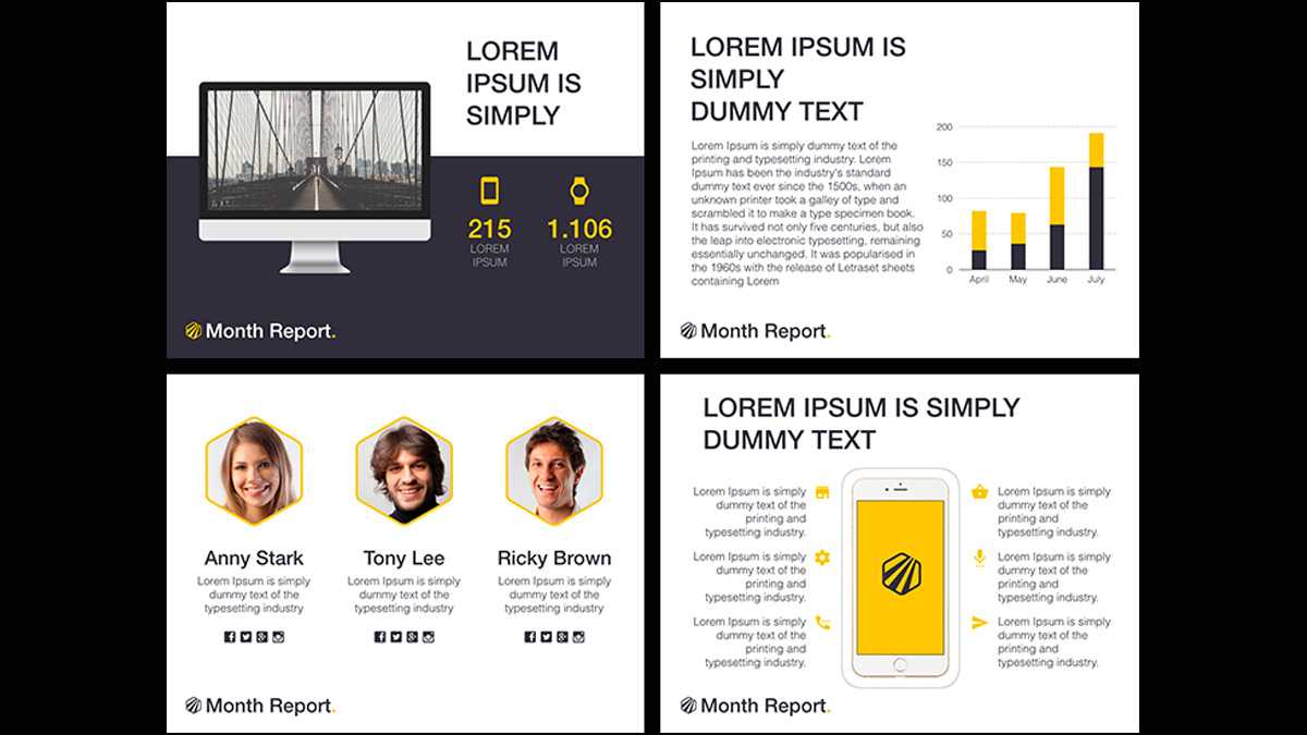 Month Report Powerpoint Template With Monthly Report Template Ppt