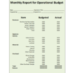 Monthly Report Template Pertaining To Monthly Financial Report Template