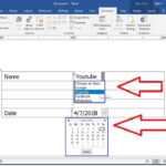 Ms Word: How To Create Drop Down List Of Date Calendar & Name Intended For Word 2010 Templates And Add Ins