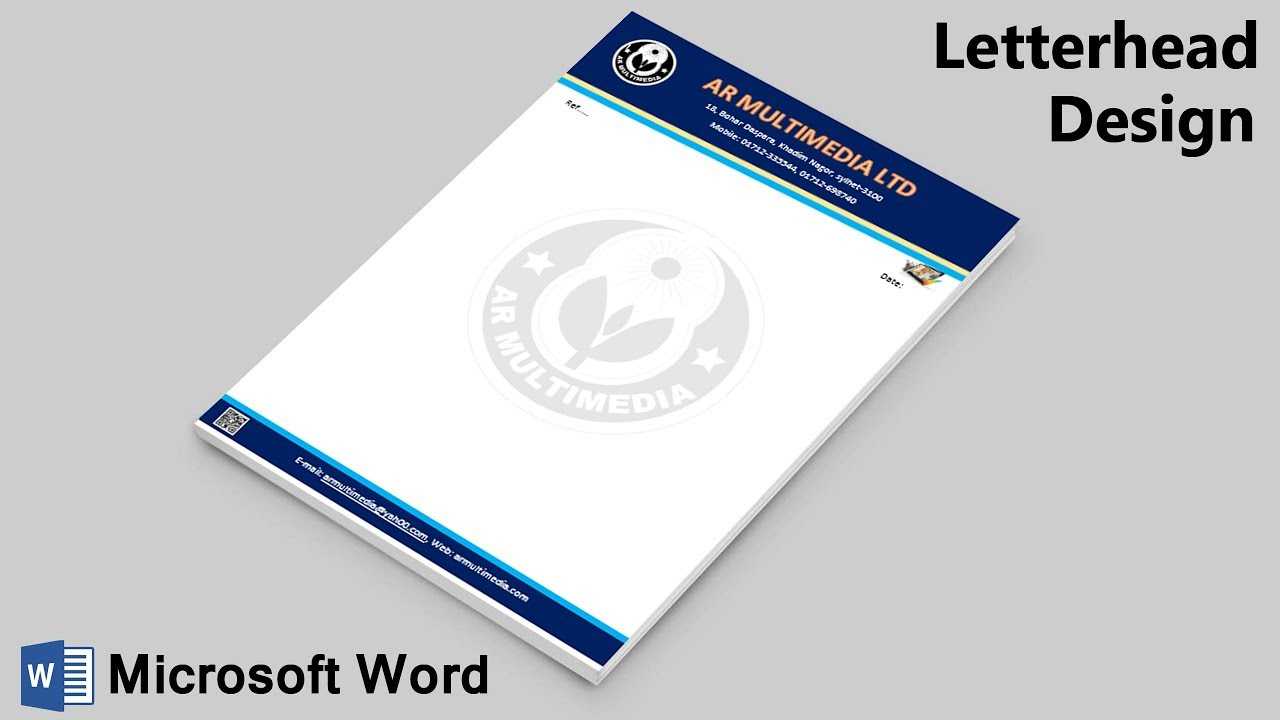 Ms Word Tutorial: How To Make Letterhead Design In Microsoft Word 2019|Ms W  Pad {Ar Multimedia} Regarding How To Create A Letterhead Template In Word