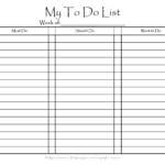 My List To Do List Template Within Blank Petition Template