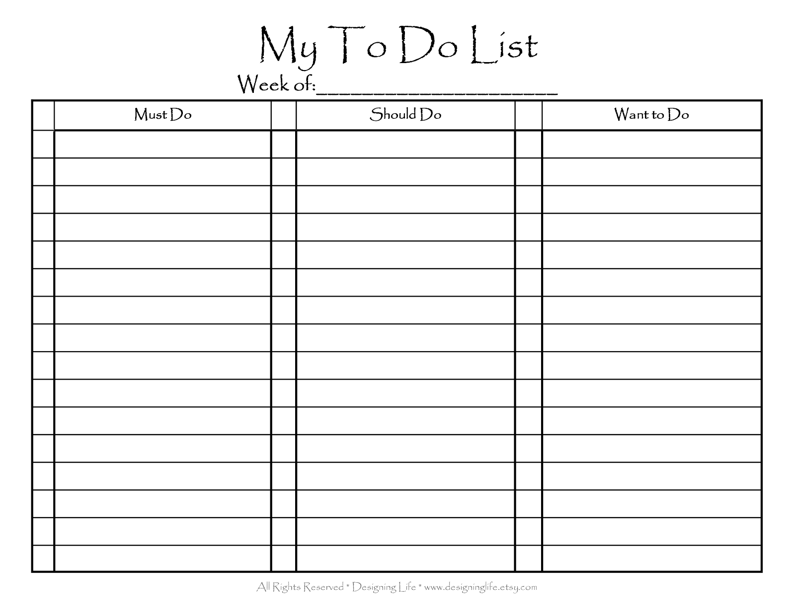 My List To Do List Template Within Blank Petition Template
