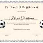 National Youth Football Certificate Template Throughout Soccer Certificate Templates For Word