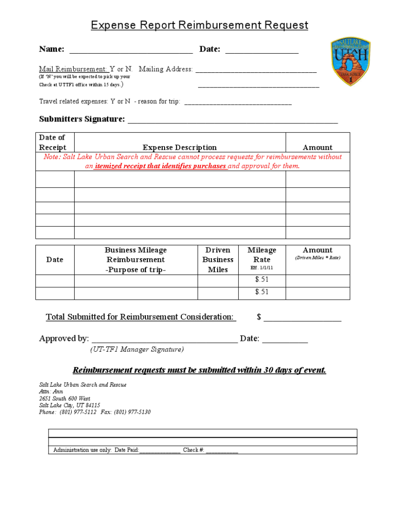 Nice Travel Expense Report And Reimbursement Request Form Pertaining To Reimbursement Form Template Word